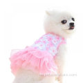 Hund Sommer Haustier Haustier Blumenprinzessin Kleid